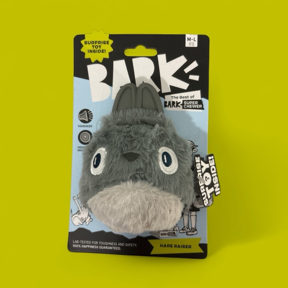 BarkBox‎ Super Chewer Hare Raiser Durable Rip & Reveal Bark Box Dog Toy 6x4"